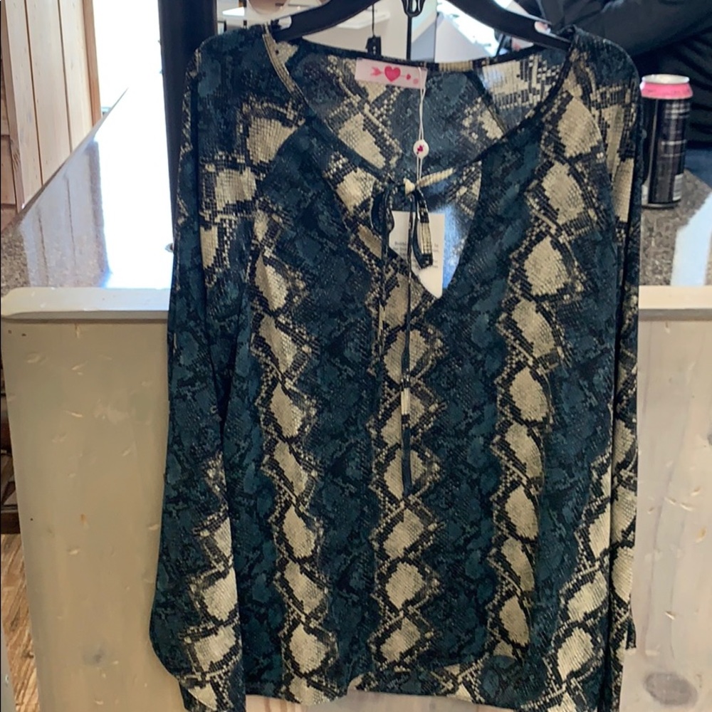 Buddy Love snakeskin top